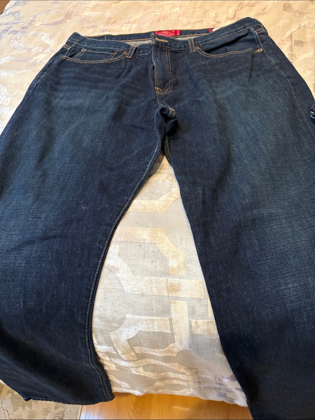 Lucky Brand Mens Dark Indigo Relaxed Jeans